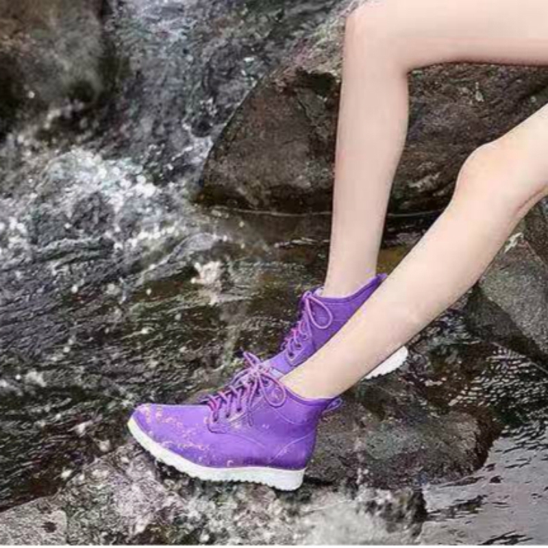 Giày Bốt Đi Mưa Cổ Thấp Đế Mềm Chống Trượt Không Thấm Nước Kiểu Hàn Quốc Thời Trang Thu Đông Cho Bé