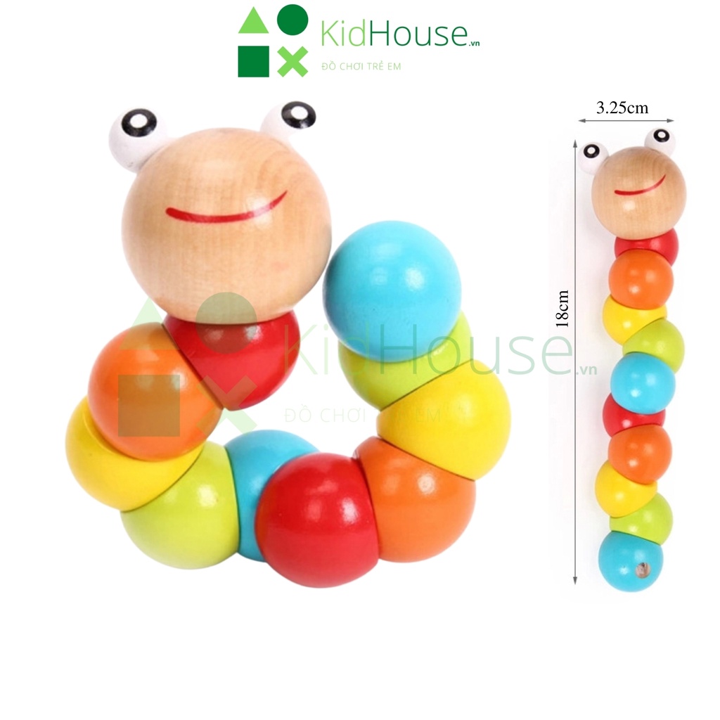 Đồ chơi gỗ montessori combo 5 6 7 8 sản phẩm phát triển trí tuệ cho bé 1 - 3 tuổi KidHouse.vn