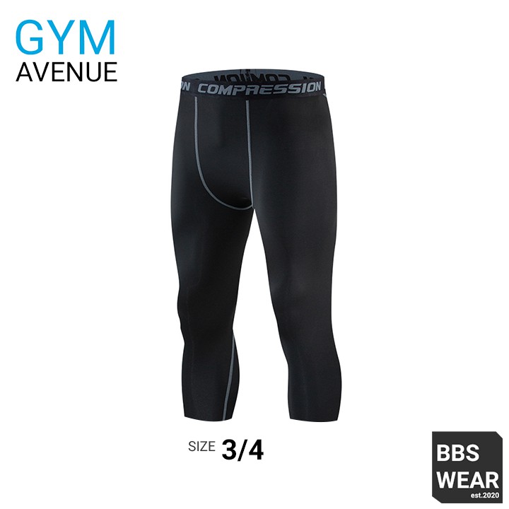 Quần legging bóng rổ thể thao nam lửng 3/4 BBS WEAR COMBAT SIÊU NHẸ SIÊU MÁT