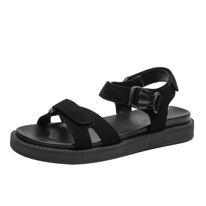 Giày Sandal Thể Thao Quai Dán Đế Bằng Siêu Mềm Chống Trượt Thoải Mái Thời Trang Mùa Hè Dành Cho Nữ