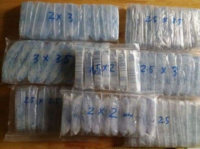 100 cái túi zip nhỏ nhất 1.5x2