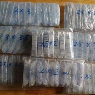100 cái túi zip nhỏ nhất 1.5x2