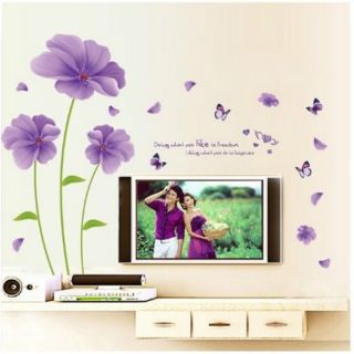 Decal dán tường hoa tigon có keo sẵn
