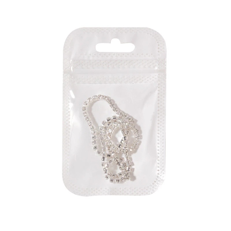 [Hàng mới về] Dây chuỗi hạt kim cương hợp kim lấp lánh 3D trang trí móng tay thủ công DIY