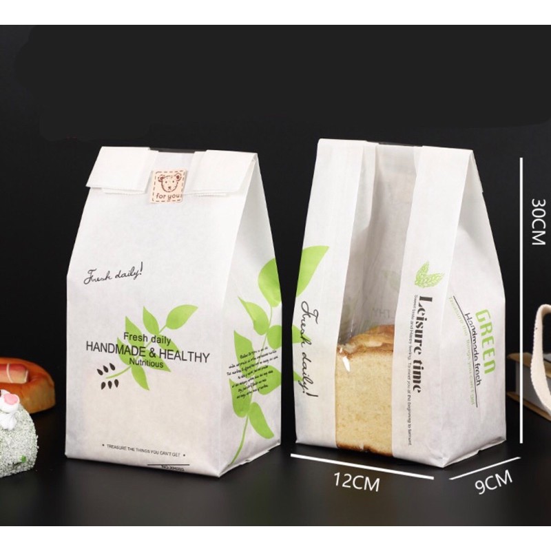 Túi bánh mì hoa cúc Brioche loại dọc nhiều mẫu - 5 cái - 10 cái