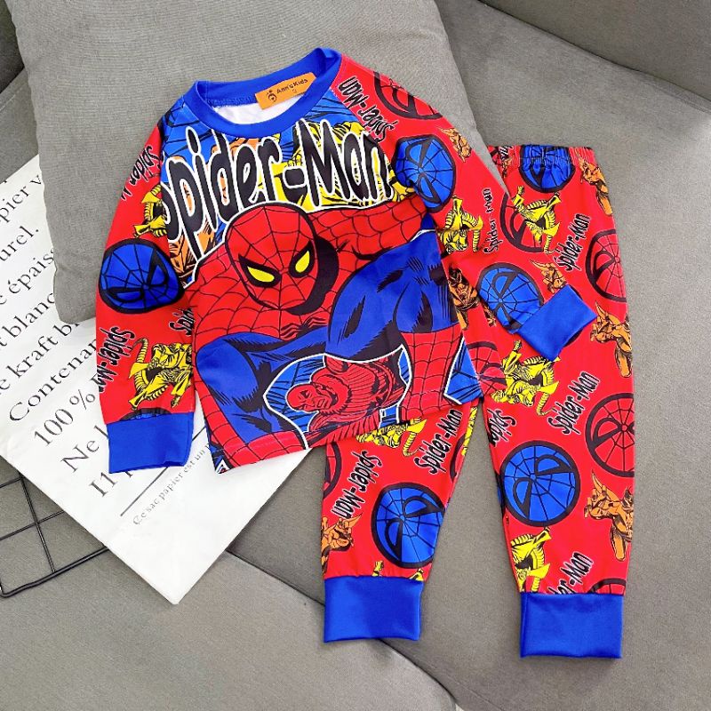 Bộ dài tay thun lạnh in 3D siêu ngầu cho bé trai , quần áo bé trai