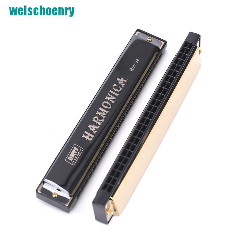 Kèn Harmonica Tremolo 24 Lỗ Màu Xanh Dương