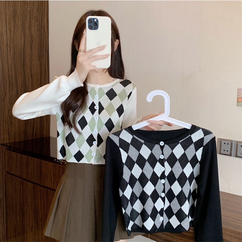 Áo Khoác cardigan Dệt Kim Tay Dài Phong Cách Hàn Quốc Thời Trang Mùa Thu Mới