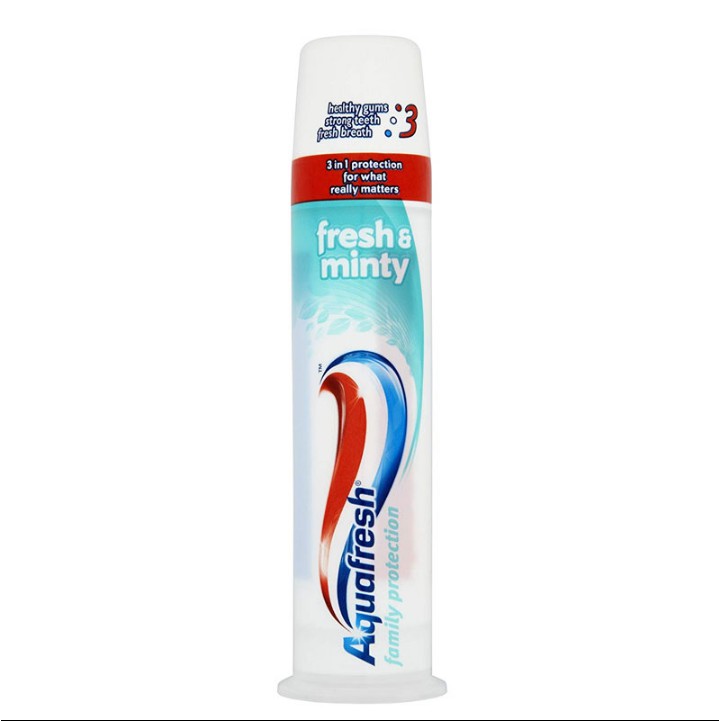 Kem đánh răng Aquafresh Fresh&minty made in U.K