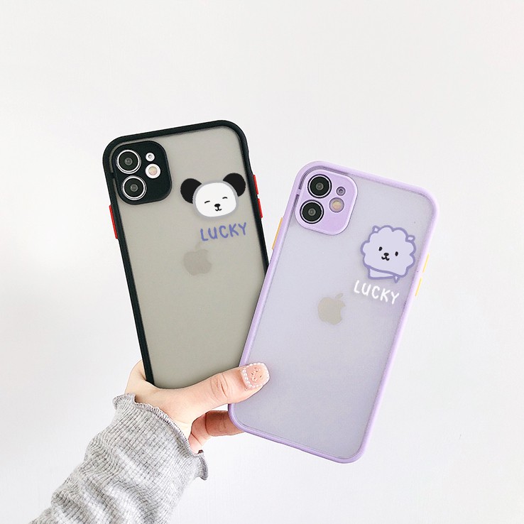 Ốp lưng iphone Lucky nhám viền nổi cong 6/6plus/6s/6splus/7/7plus/8/8plus/x/xr/xs/11/12/13/pro/max/plus/promax | BigBuy360 - bigbuy360.vn