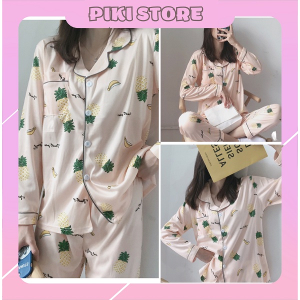 Bộ Ngủ Pijama Dài Tay , Bộ Đồ Ngủ Nữ Cao Cấp | BigBuy360 - bigbuy360.vn