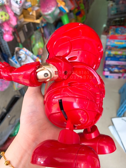 Bộ SIÊU NHÂN IRON MAN nhảy múa có đèn có nhạc ( video thật tại shop)