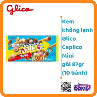 Kem không lạnh Glico Caplico Mini gói 87gr (10 bánh)