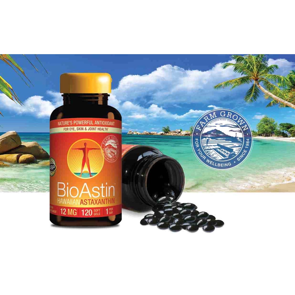 Viên chống oxy hóa BioAstin Hawaiian Astaxanthin 12mg 120 viên