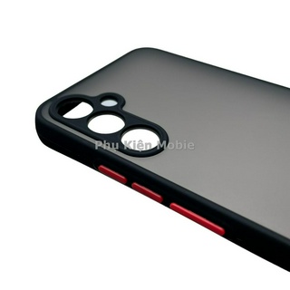 Ốp lưng cứng nhám mờ viền silicon bảo vệ camera cho Samsung Galaxy A34