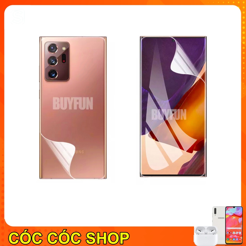 Miếng dán dẻo măt trước, mặt sau Samsung Note 20 Ultra/ Note 20/ Note 10 Plus/ Note 10 lite/ Note 10/ Note 9/ Note 8