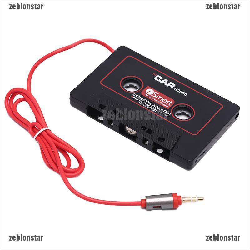 Dây chuyển đổi từ băng cassette sang giác cắm 3.5mm để kết nối các thiết bị điện tử với đầu cassette trong xe ô tô