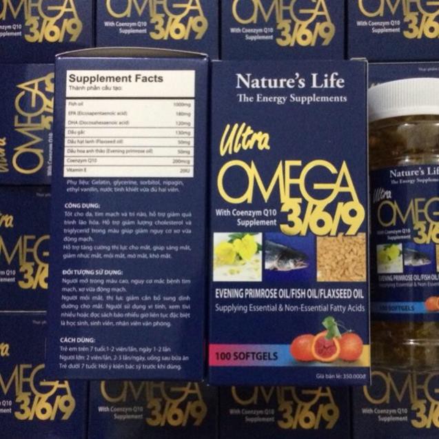 OMEGA 369 - Tăng cường thị lực cho mắt, giúp sáng mắt, tốt cho da, tim mạch