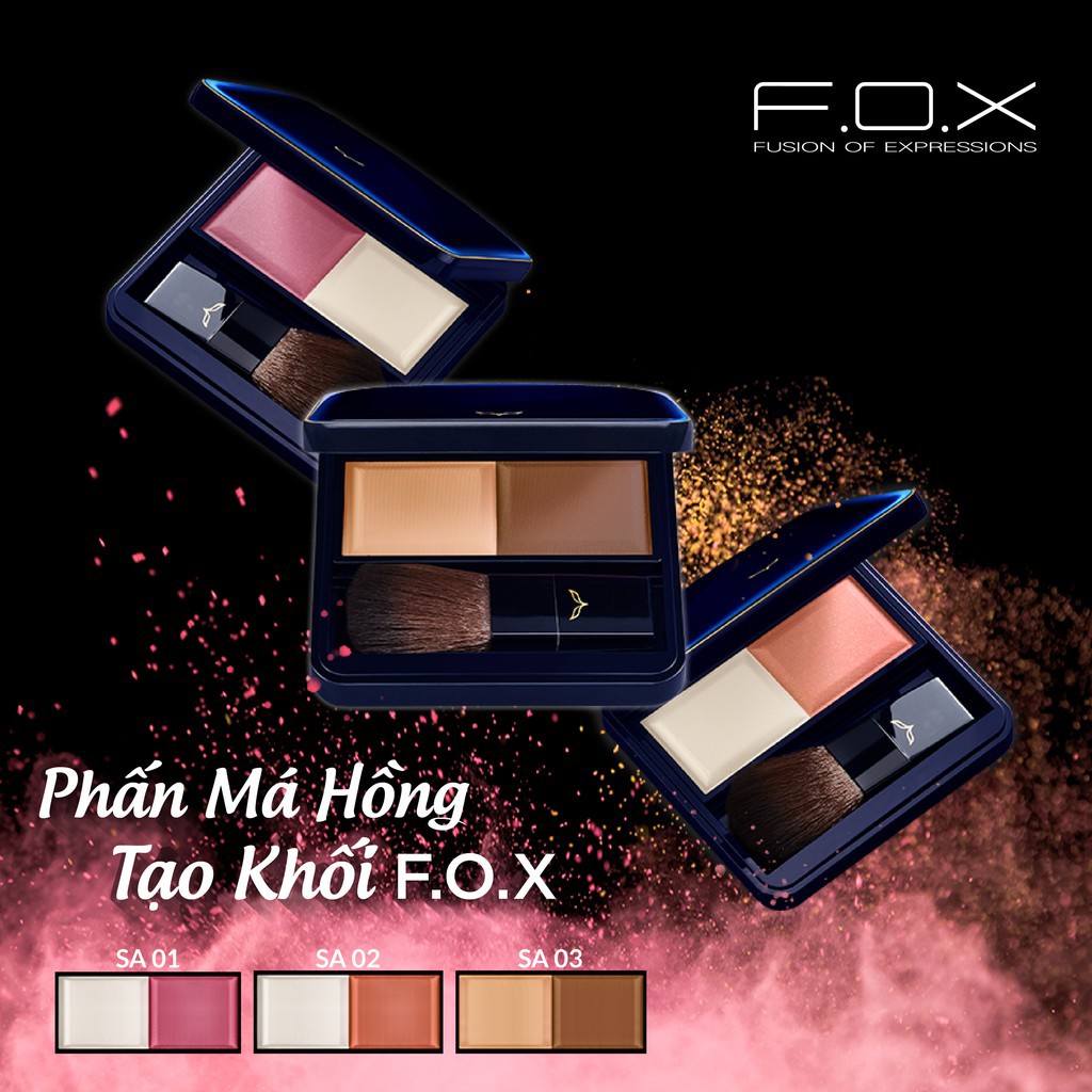 Phấn Má Hồng F.O.X Tạo Khối Stunning Blush 7g SA 02 Dark Pink