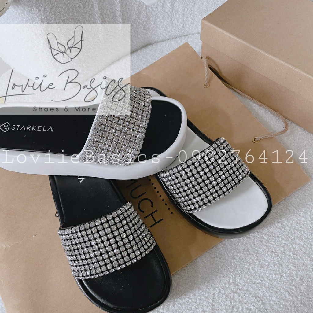 DÉP NỮ LOVIIE BASICS - DÉP XUỒNG THỜI TRANG QUAI NGANG BẢN TO XOÀN ĐÁ ĐẾ BẰNG 5 PHÂN D220856