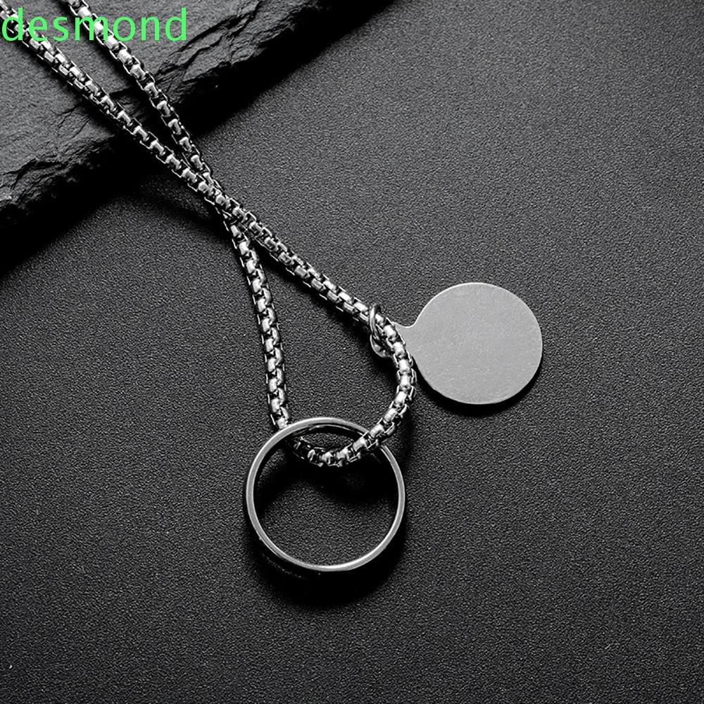 Vòng cổ hợp kim mặt nhẫn phong cách hiphop thời trang Hàn Quốc cho nữ