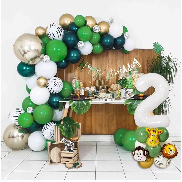 Bộ bong bóng lá nhôm hình động vật trang trí tiệc sinh nhật cho bé DIY