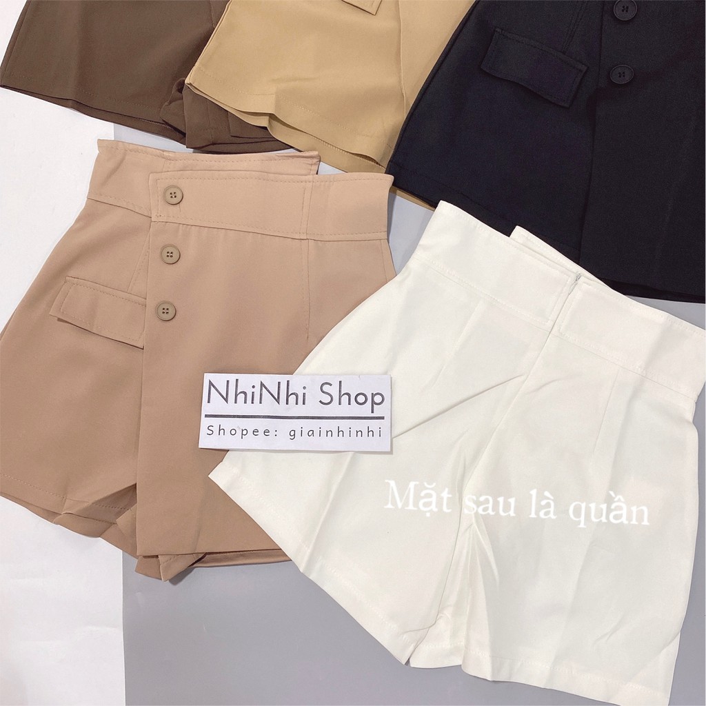 Xả hàng - Quần váy vạt chéo cạp cao đẹp QS3322 - NhiNhi Shop