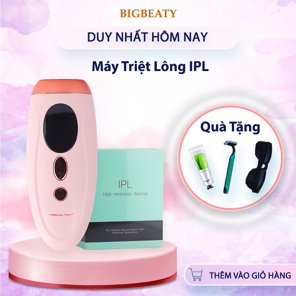 Máy triệt lông vĩnh viễn 990000 xung cầm tay tẩy lông nách, lông tay, chân, lông vùng kín tại nhà