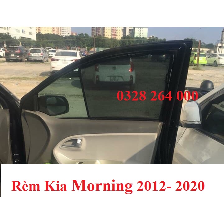 Rèm che nắng xe Kia Morning 2012- 2013 2014 2015 2016 2017 2018 2019 2020 có nam châm hít cao cấp