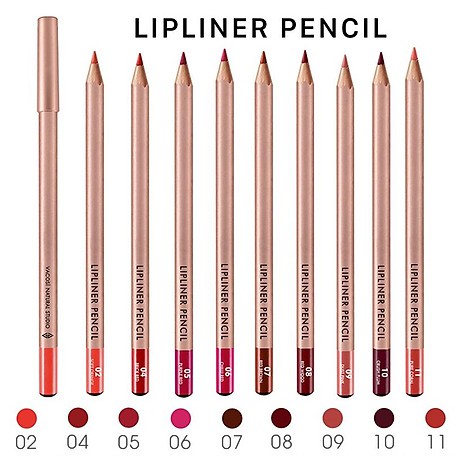 Chì kẻ môi Vacosi / Bút chì định hình viền môi bền màu Vacosi Natural Studio LipLiner