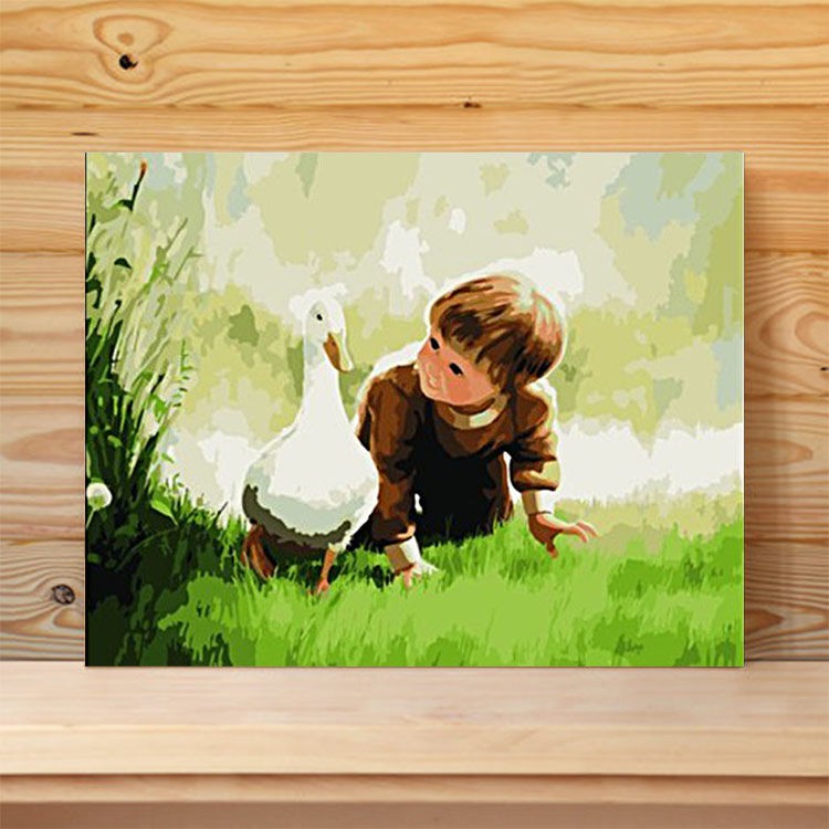 Tranh sơn dầu 40*50cm họa tiết hoạt hình Your Name trang trí nhà cửa