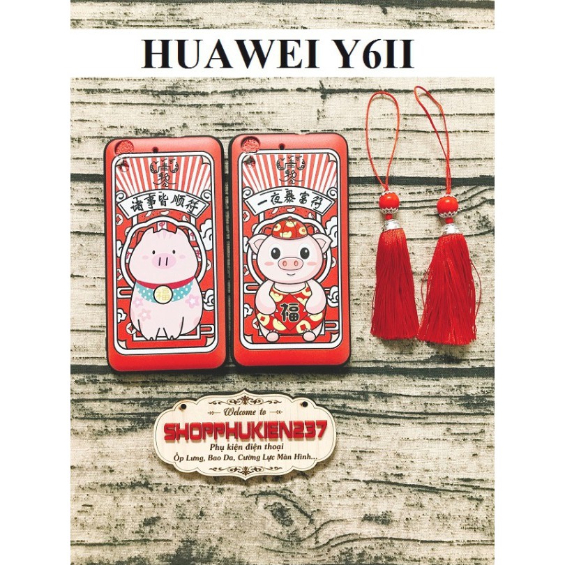 Ốp lưng Huawei Nova 3/ Nova 3i/ Nova 3e/ Nova 2i/ Y9 2019/ Gr5 mini/ Gr5 2017/ Y6ii/ Honor Play Dẻo Heo Tết Kèm Lục Lạc