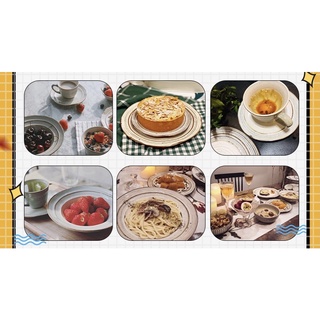 SET BÁT ĐĨA GỐM NHẬT PHONG CÁCH RETRO ( LẺ )
