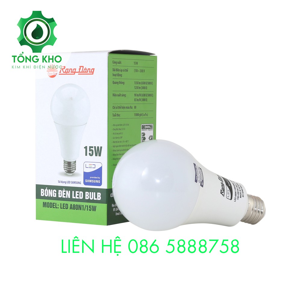 Đèn LED Rạng Đông 15W, 20W, 30W - Tổng kho kim khí điện nước