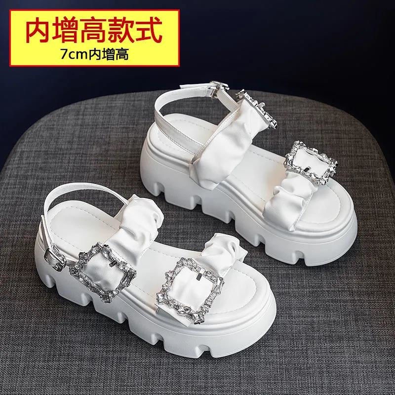 Giày sandal đế xuồng dày phong cách thể thao thời trang hè mới