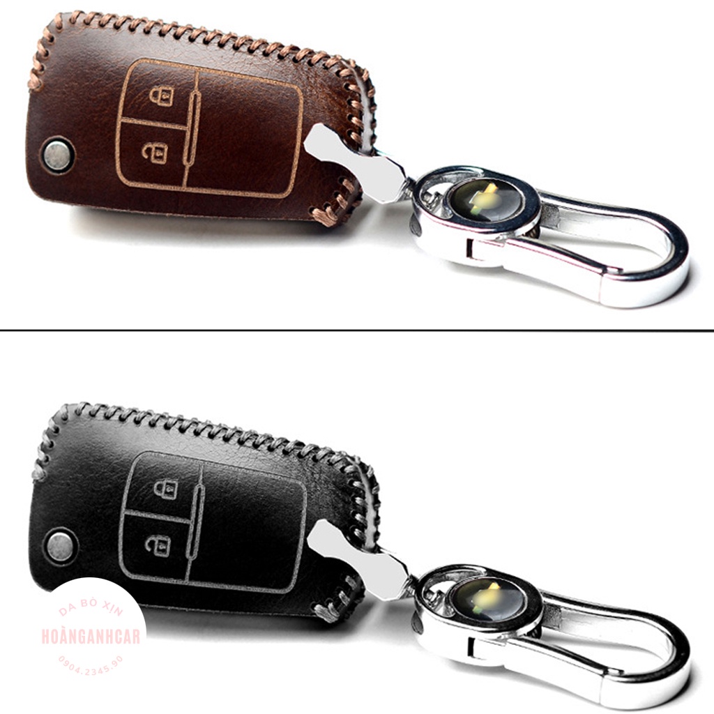 Bao da chìa khoá các dòng xe ô tô Chevrolet, bọc chìa khoá ốp khoá Chevrolet chât liệu da bò hoàn thiện bằng tay