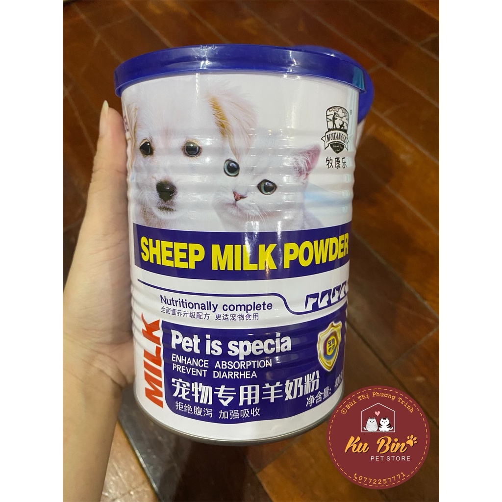 Sữa bột, sữa dê cao cấp cho chó mèo hộp 400g
