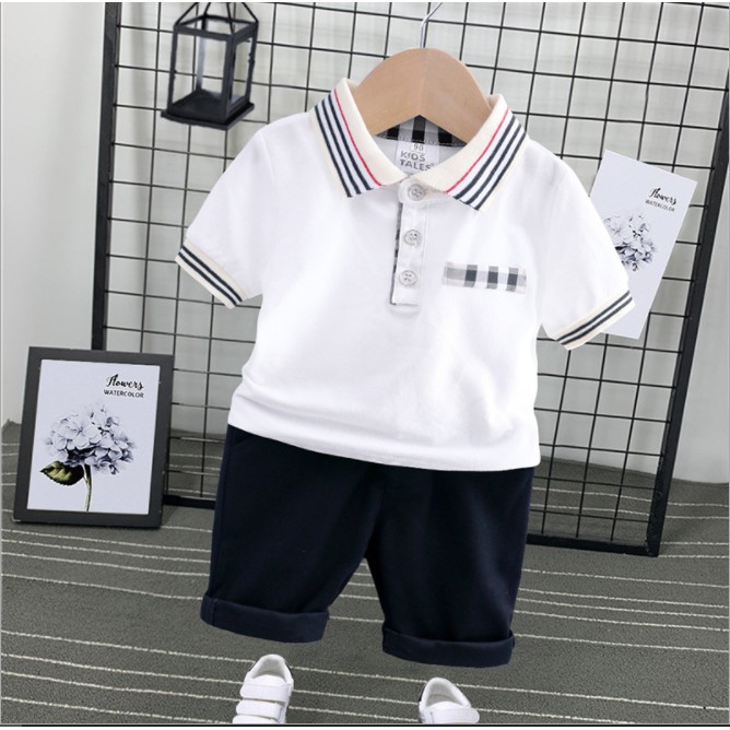 Bộ quần áo bé trai - Áo polo quần short