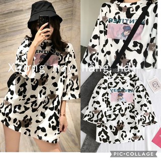 Áo thun tay lỡ form rộng ulzzang hoạ tiết bò sữa🌸 Áo cộc tay nam nữ unisex siêu hot chất thun mát