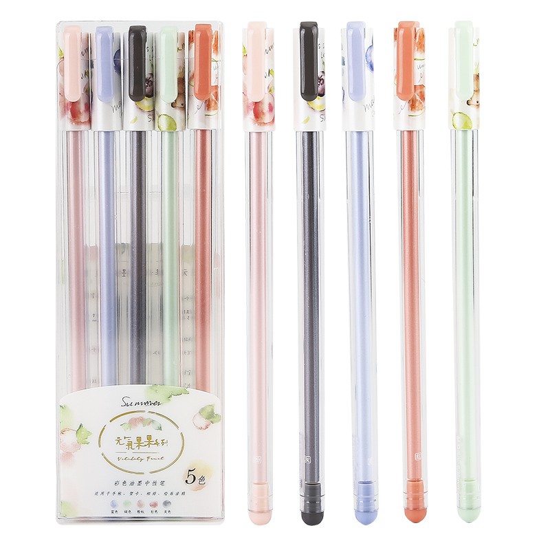 Bút nước nhiều màu 0.38mm M&amp;G AGP175Y8 (vỉ 5 màu)