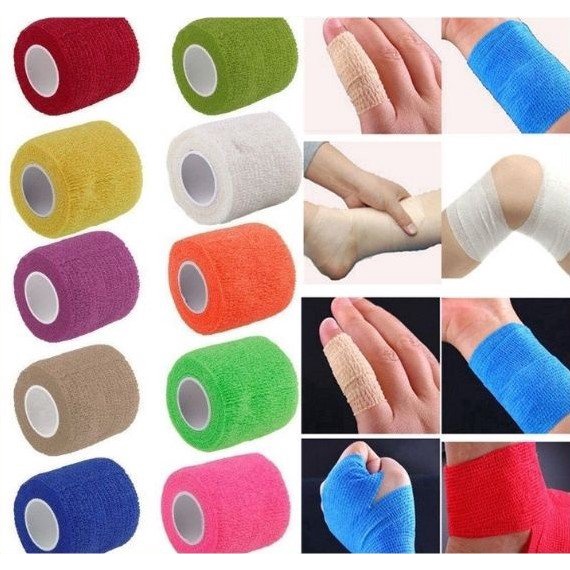 Băng keo thể thao cao su non vải tự dính cuốn cổ tay y tế cuốn ngón tay cuốn cổ chân đá bóng