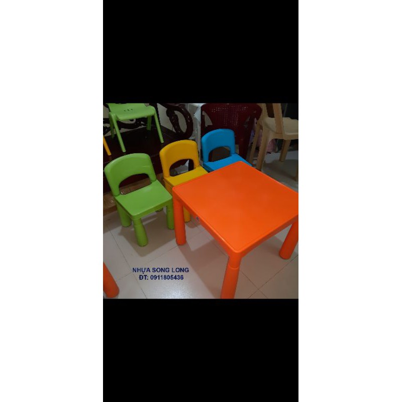 bộ bàn ghế trẻ mầm non 1 bàn 2 ghế | BigBuy360 - bigbuy360.vn