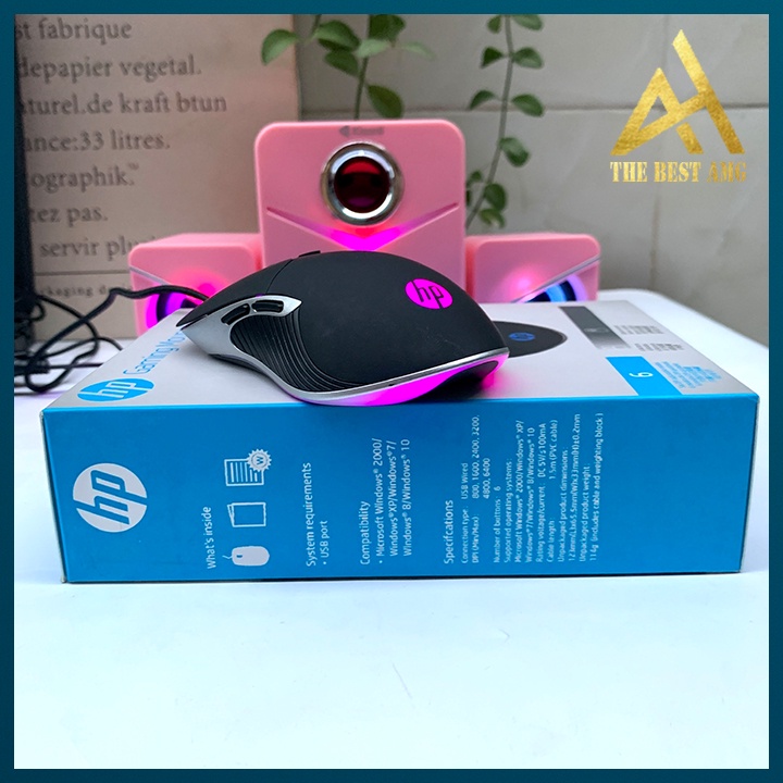 Chuột Máy Tính Có Dây Chuột Gaming LED RGB HP M280 Chuột Laptop PC Chơi Game Mouse Văn Phòng