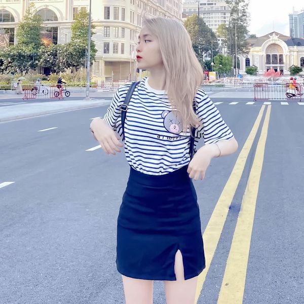 Áo Armous Striped Teddy Tay Ngắn