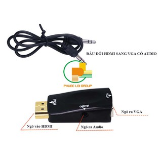 Đầu Đổi Tín Hiệu HDMI Sang VGA Full HD Có Audio