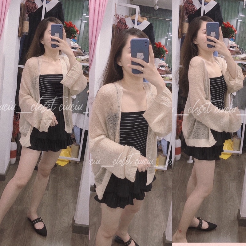 Áo Khoác Len Mỏng Khoác Nhẹ Chất Len Màu Nâu/ Be ( HÀNG SẴN) | BigBuy360 - bigbuy360.vn