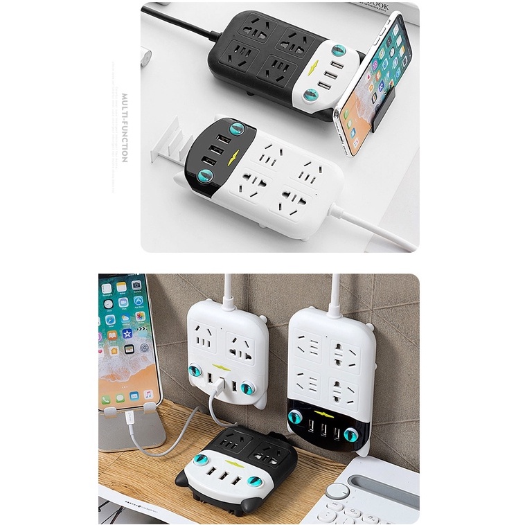 Ổ Cắm Điện Thông Minh Đa Tính Năng Chống Giật, Ổ Điện 2-3 Cổng Có Đầu Cắm USB Chống Cháy Nổ Chính Hãng GOLDEER