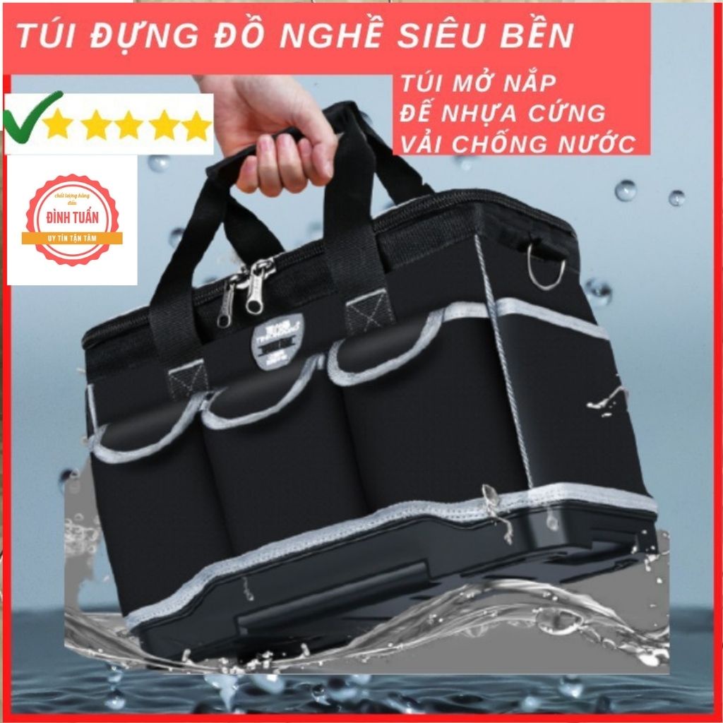 TÚI ĐỰNG ĐỒ NGHỀ KỸ THUẬT HÌNH VUÔNG CÓ NGĂN PHỤ KÉO KHÓA ĐỂ HỒ SƠ BỀN CHẮC CHẮN