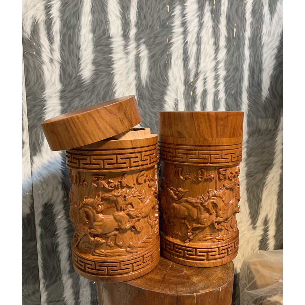 Hộp Đựng Chè Mã ĐáoThành Công,Gỗ Hương, Kt: Cao20*11