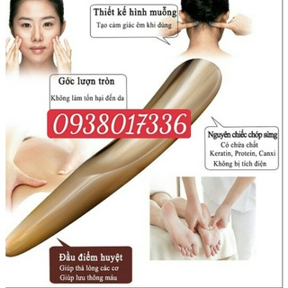 cạo gió nhấn huyệt 👉 chất liệu sừngtrâu và sừngbòchâuphi 👉 kích thước dài 13-15cm